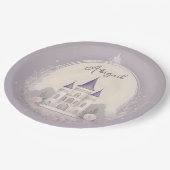 Assiettes En Carton Plaques en papier violet Castle (Angle)