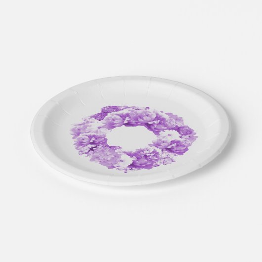 Assiettes En Carton Plaques en papier violet monochromatique (Angle)