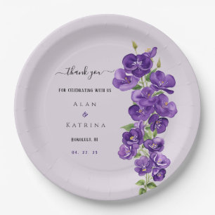 Assiettes En Carton Plaques en papier violet profond