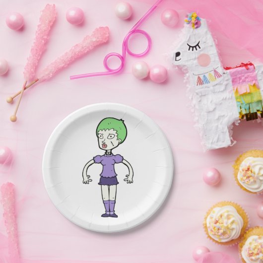 Assiettes En Carton Plaques en papier Zombie pour femmes (Fête)