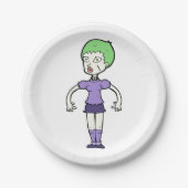 Assiettes En Carton Plaques en papier Zombie pour femmes (Devant)