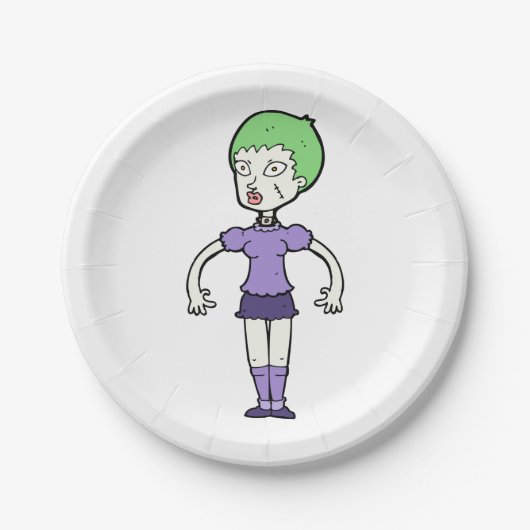 Assiettes En Carton Plaques en papier Zombie pour femmes (Devant)