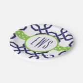 Assiettes En Carton Plaques en treillis et graisse monogrammes (Angle)
