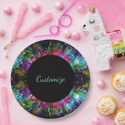 Assiettes En Carton Plaques en verre brisé (Fête)