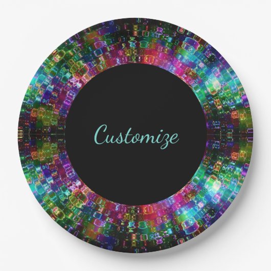 Assiettes En Carton Plaques en verre brisé (Devant)