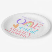 Assiettes En Carton Plaques et boeufs en papier pastel Rainbow (Angle)