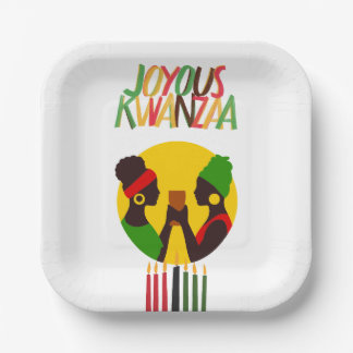 Assiettes En Carton Plaques et tôles en papier Kwanzaa