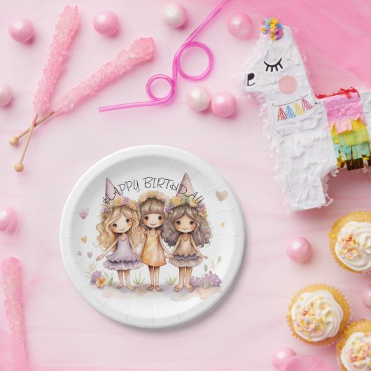 Assiettes En Carton Plaques Fairy Birday Party (Fête)