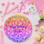 Assiettes En Carton Plaques Festive Multicolor Personnalisées (Fête)