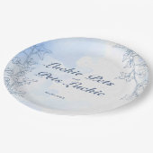 Assiettes En Carton Plaques flocons de neige bleu Icy (Angle)