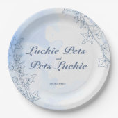 Assiettes En Carton Plaques flocons de neige bleu Icy (Devant)