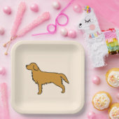Assiettes En Carton Plaques Golden Retriever Party (Fête)