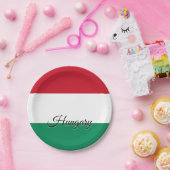 Assiettes En Carton Plaques Hongrie, drapeau hongrois parti /sports (Fête)