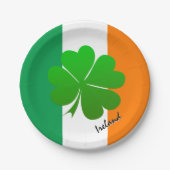 Assiettes En Carton Plaques irlandaises, Shamrock, drapeau irlandais / (Devant)