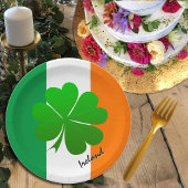 Assiettes En Carton Plaques irlandaises, Shamrock, drapeau irlandais /