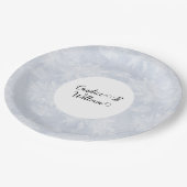 Assiettes En Carton Plaques jetables Dusty Blue Chalk (Angle)