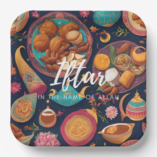Assiettes En Carton Plaques jetables Iftar (Recto)