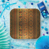 Assiettes En Carton Plaques Kente Party (Fête)