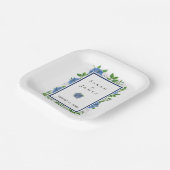 Assiettes En Carton Plaques Mariages d'aquarelle Hydrangeas pour récep (Angulaire)