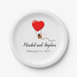 Assiettes En Carton Plaques Mariages de Saint-Valentin pour ballon à a