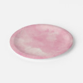 Assiettes En Carton Plaques Mariages en coton rose bonbon (Angle)