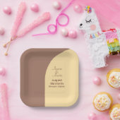 Assiettes En Carton Plaques mariages Mocha Mousse Arrondi (Fête)