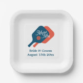 Assiettes En Carton Plaques mariages thématiques M. & Mme pickleball (Recto)