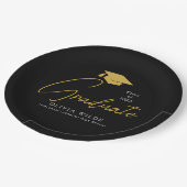 Assiettes En Carton Plaques noires personnalisées - Prêt pour la fête (Angle)