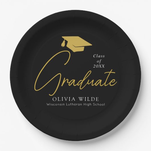 Assiettes En Carton Plaques noires personnalisées - Prêt pour la fête (Devant)