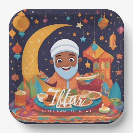 Assiettes En Carton Plaques papa jetables Iftar (Recto)