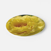 Assiettes En Carton Plaques papier 7 pouces, Double Peony Jaune (Angle)