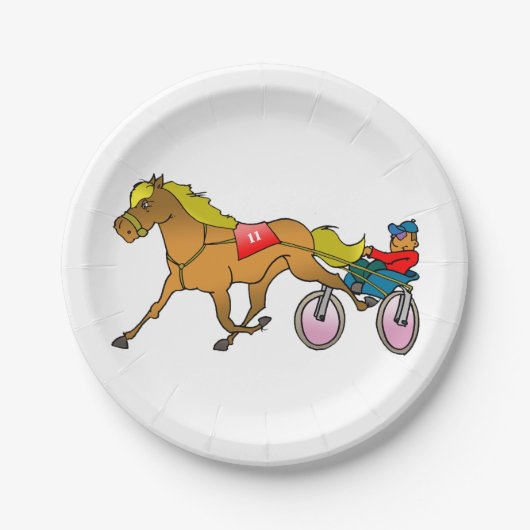 Assiettes En Carton Plaques Papier À Cheval Et Buggy (Devant)