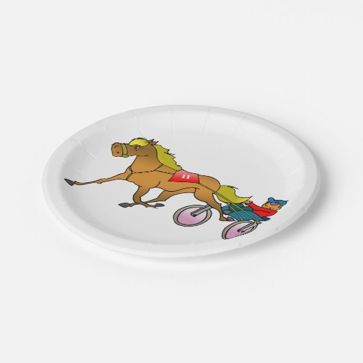 Assiettes En Carton Plaques Papier À Cheval Et Buggy (Angle)