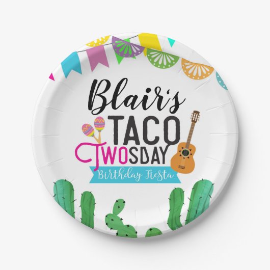 Assiettes En Carton Plaques papier à deux jours Taco (Devant)