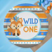 Assiettes En Carton Plaques papier à motif sauvage One Fox 1er Anniver