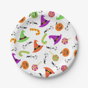 Assiettes En Carton Plaques papier à motifs Halloween amusantes