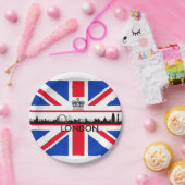 Assiettes En Carton Plaques papier à thème Union Jack London Skyline (Fête)