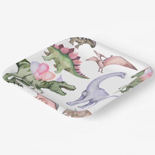 Assiettes En Carton Plaques papier à trois rapports pour filles (Angulaire)