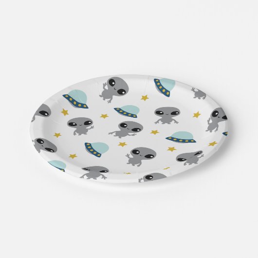 Assiettes En Carton Plaques papier Aliens (Angle)