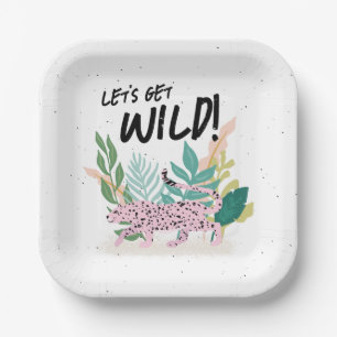 Assiettes En Carton Plaques papier Anniversaire de enfant Wild Cat