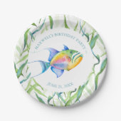 Assiettes En Carton Plaques Papier Anniversaire Sous La Mer Poisson Tr (Devant)