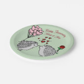 Assiettes En Carton Plaques papier Anniversaires de couverture de porc (Angle)