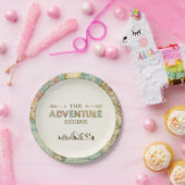 Assiettes En Carton Plaques papier Aventure Travel Plan du monde Douch (Fête)