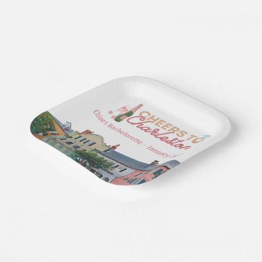 Assiettes En Carton Plaques papier Bach Party "Cheval to Charleston" (Angulaire)