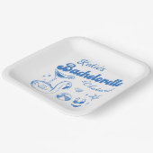 Assiettes En Carton Plaques Papier Bachelorette Blue Beach (Angulaire)