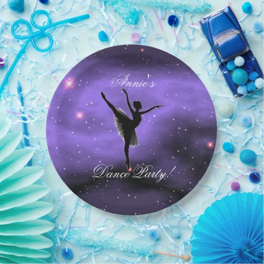 Assiettes En Carton Plaques papier Ballerina Ballerina violet Galaxy (Fête)