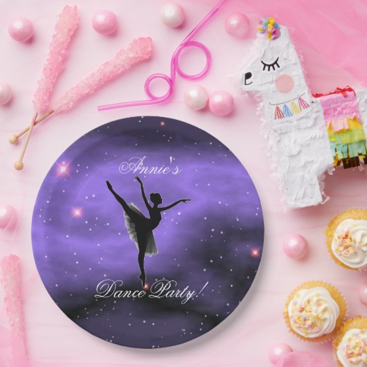 Assiettes En Carton Plaques papier Ballerina Ballerina violet Galaxy (Fête)