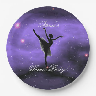 Assiettes En Carton Plaques papier Ballerina Ballerina violet Galaxy