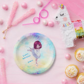 Assiettes En Carton Plaques papier Ballerina Dancer "Happy Birthday" (Fête)
