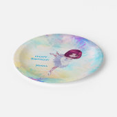 Assiettes En Carton Plaques papier Ballerina Dancer "Happy Birthday" (Angle)
